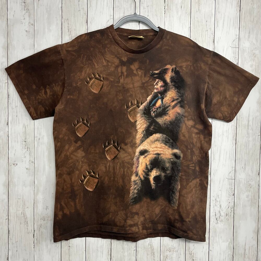 Vintage The Mountain 97 Native American Bear Tracks Short Sleeve Unisex T-Shirt